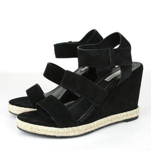 Balenciaga Suede Platform Sandals in Black size 35